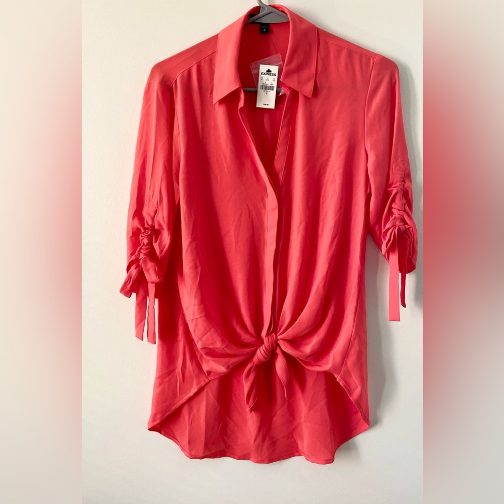 Express Tie Front Portofino Shirt